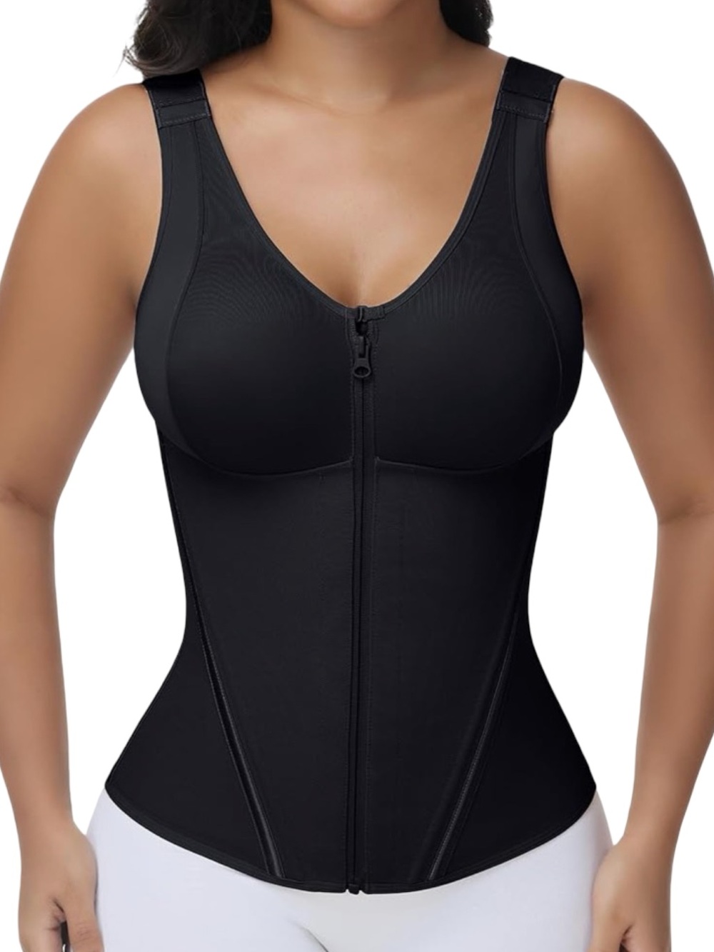 SHAPSHE Corset Waist Trainer Women Shapewear Tummy Control Workout Faja Black L